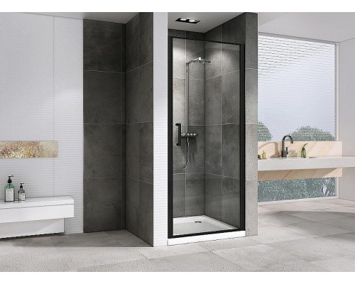 Душевая дверь Abber Sonnenstrand 100 AG04100B профиль Черный стекло прозрачное