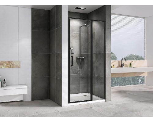 Душевая дверь Abber Sonnenstrand 110 AG04110BS профиль Черный стекло прозрачное