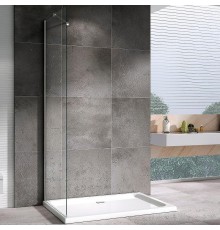 Душевая стенка Abber Zart 70x195 S71 профиль Хром стекло прозрачное