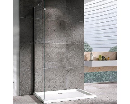 Душевая стенка Abber Zart 70x195 S71 профиль Хром стекло прозрачное