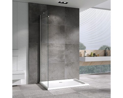 Душевая стенка Abber Zart 70x195 S71 профиль Хром стекло прозрачное