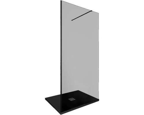 Душевая перегородка Allen Brau Infinity 1 100 3.21016.BBA.T профиль Черный браш стекло тонированное