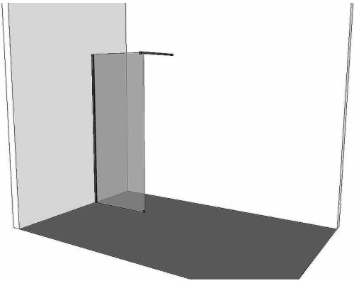 Душевая перегородка Allen Brau Infinity 1 100 3.21016.BBA.T профиль Черный браш стекло тонированное