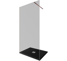 Душевая перегородка Allen Brau Infinity 1 100 3.21018.60.T профиль Медь браш стекло тонированное