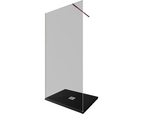 Душевая перегородка Allen Brau Infinity 1 100 3.21018.60.T профиль Медь браш стекло тонированное