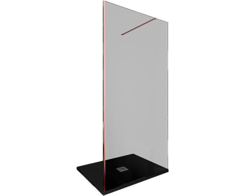 Душевая перегородка Allen Brau Infinity 1 100 3.21018.60.T профиль Медь браш стекло тонированное