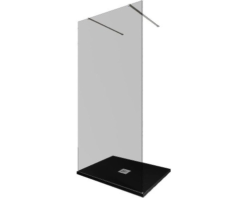 Душевая перегородка Allen Brau Infinity 2 100 3.21038.BA.T профиль Серебро браш стекло тонированное