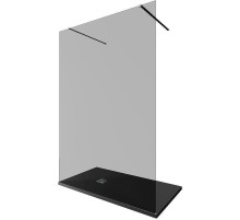 Душевая перегородка Allen Brau Infinity 2 140 3.21050.BA.T профиль Серебро браш стекло тонированное