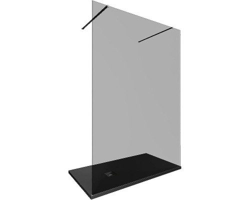 Душевая перегородка Allen Brau Infinity 2 140 3.21050.BA.T профиль Серебро браш стекло тонированное