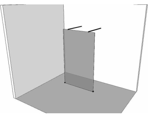 Душевая перегородка Allen Brau Infinity 2 140 3.21050.BA.T профиль Серебро браш стекло тонированное