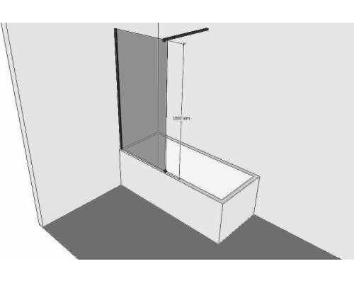 Шторка на ванну Allen Brau Infinity 3 80 3.21061.BA профиль Серебро браш стекло прозрачное