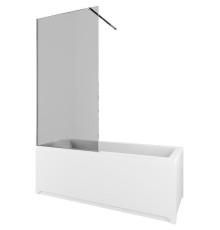 Шторка на ванну Allen Brau Infinity 3 80 3.21062.BA.T профиль Серебро браш стекло тонированное