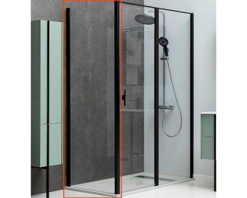 Душевая стенка Allen Brau Priority 90 3.31018.BBA профиль Черный брашированный стекло прозрачное