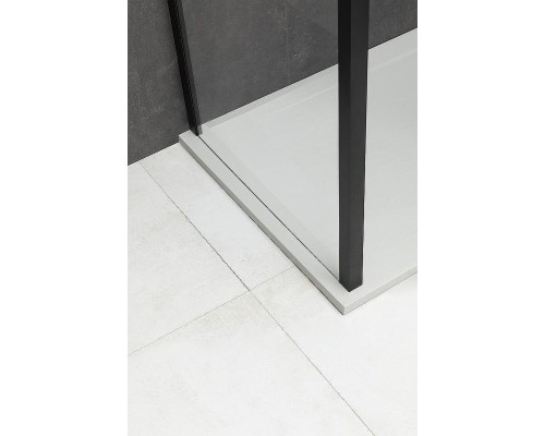 Душевая стенка Allen Brau Priority 90 3.31018.BBA профиль Черный брашированный стекло прозрачное
