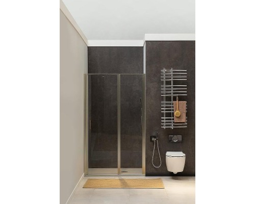 Душевая дверь Allen Brau Priority 100 3.31005.BA профиль Серебро брашированное стекло прозрачное