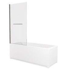 Шторка на ванну Allen Brau Priority 80 3.31024.BA профиль Серебро браш стекло прозрачное