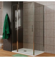 Душевая стенка Allen Brau Priority 80 3.31013.00G профиль Хром стекло тонированное