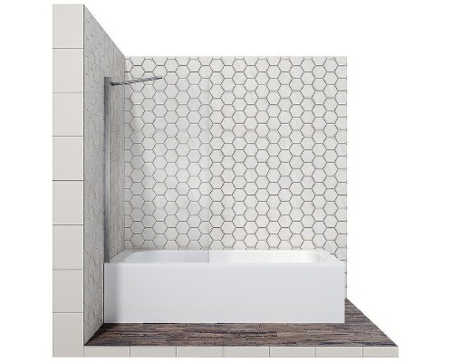 Шторка на ванну Ambassador Bath Screens 80х140 16041103 профиль Хром стекло CrystalPure