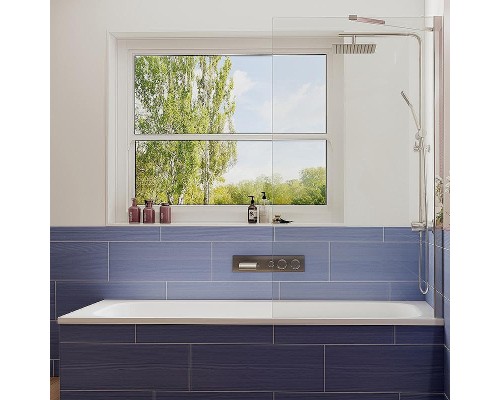 Шторка на ванну Ambassador Bath Screens 80х140 16041103 профиль Хром стекло CrystalPure