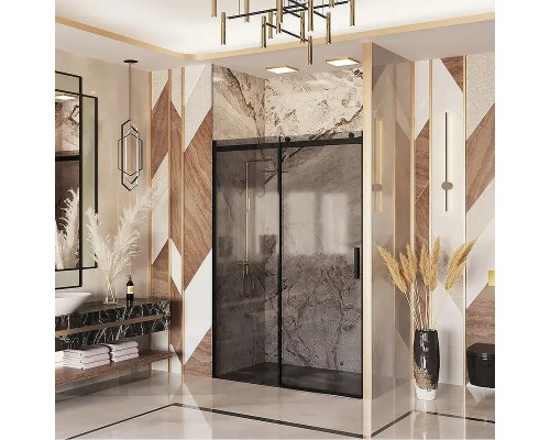 Душевая дверь Ambassador Benefit 160 19022205HBB профиль Черный cтекло тонированное