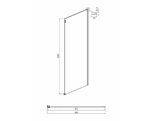 Душевой уголок Ambassador Benefit 140x90 19021103HX-90HX профиль Хром стекло прозрачное