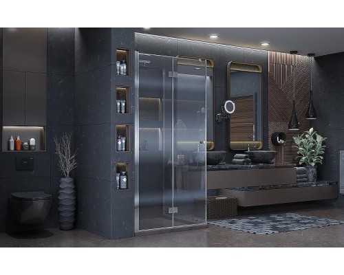 Душевой уголок Ambassador Diamond 100х100 12011106L профиль Хром стекло прозрачное