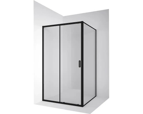 Душевая стенка Ambassador Forsa 80 80AB профиль Черный cтекло прозрачное