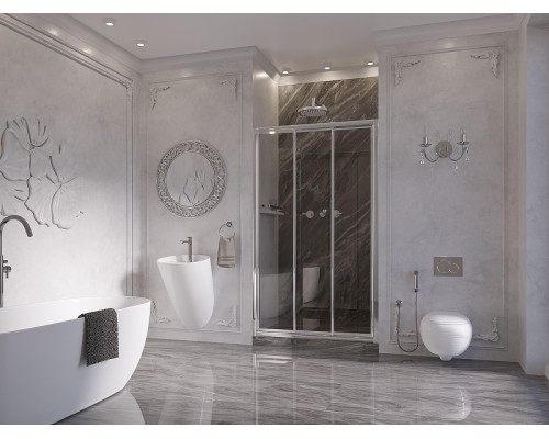 Душевая дверь Ambassador Forsa 120 17021103NX профиль Хром cтекло прозрачное