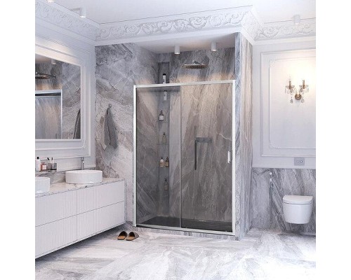 Душевая дверь Ambassador Forsa 110 17021117AX профиль Хром cтекло прозрачное