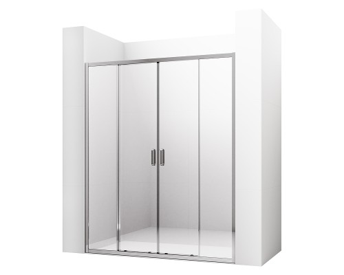 Душевая дверь Ambassador Forsa 150 17021110AX профиль Хром cтекло прозрачное