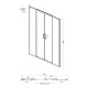 Душевая дверь Ambassador Forsa 150 17021110AX профиль Хром cтекло прозрачное