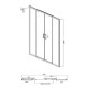 Душевой уголок Ambassador Forsa 160х100 17021111AX-100AX профиль Хром стекло прозрачное