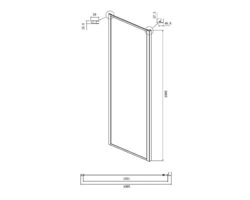 Душевой уголок Ambassador Forsa 160х110 17021111AX-110AX профиль Хром стекло прозрачное