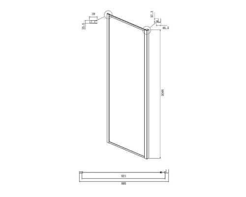 Душевой уголок Ambassador Forsa 160х90 17021222AB-90AB профиль Черный стекло прозрачное