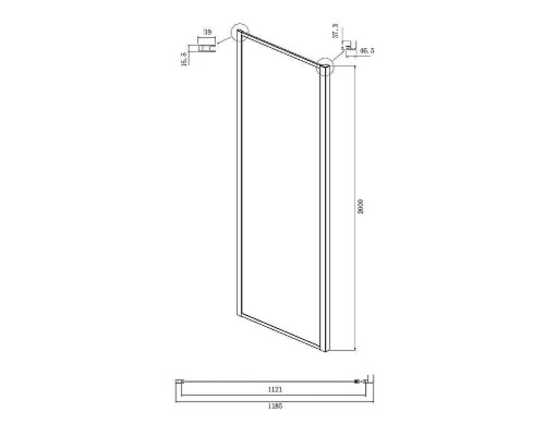 Душевой уголок Ambassador Forsa 160х120 17021222AB-120AB профиль Черный стекло прозрачное