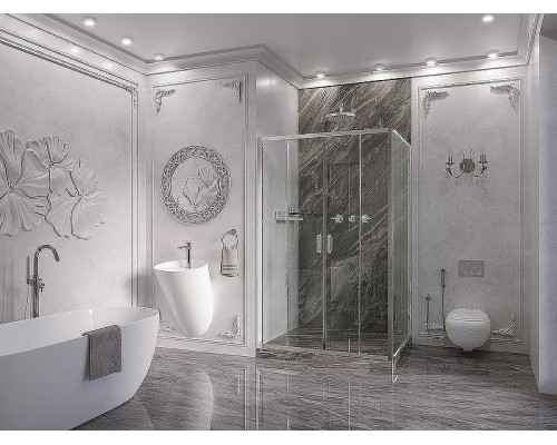 Душевой уголок Ambassador Forsa 160х120 17021111AX-120AX профиль Хром стекло прозрачное