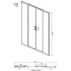 Душевой уголок Ambassador Forsa 160х120 17021111AX-120AX профиль Хром стекло прозрачное