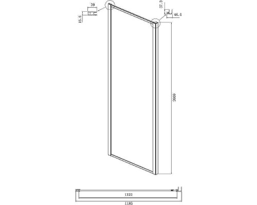 Душевой уголок Ambassador Forsa 160х120 17021111AX-120AX профиль Хром стекло прозрачное