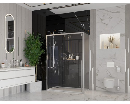 Душевая стенка Ambassador Intense 90 90IX профиль Хром cтекло прозрачное