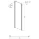 Душевая стенка Ambassador Intense 90 90IX профиль Хром cтекло прозрачное
