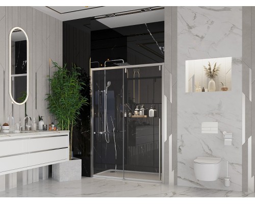 Душевая дверь Ambassador Intense 160 110021105IX профиль Хром cтекло прозрачное