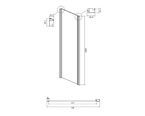 Душевой уголок Ambassador Intense 140x80 110021103IX-80IX профиль Хром стекло прозрачное