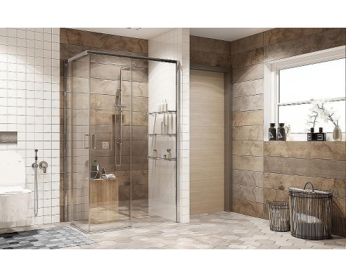 Душевой уголок Ambassador Queen 120х80 11011106R профиль Хром стекло прозрачное