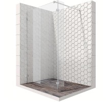 Душевая перегородка Ambassador Walk-in 90х200 15031105 профиль Хром стекло прозрачное