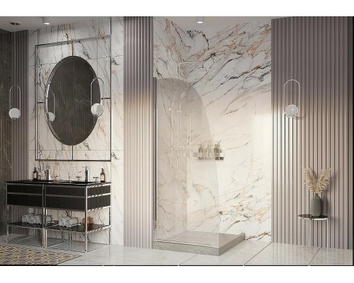 Душевая перегородка Ambassador Walk-in 90х200 15031131 профиль Хром стекло прозрачное