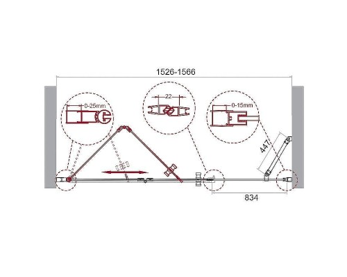 Душевая дверь BelBagno Albano 160 ALBANO-BS-13-90+70-C-Cr профиль Хром стекло прозрачное