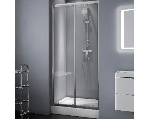 Душевая дверь BelBagno Due 140 DUE-BF-1-140-C-Cr профиль Хром стекло прозрачное