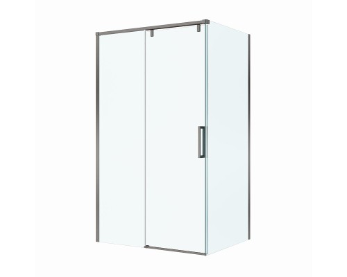 Душевой уголок BelBagno Soft Close-1 110x90 SOFT_CLOSE-1-AH-1-110/90-C-GM профиль Оружейная сталь стекло прозрачное