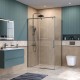 Душевой уголок BelBagno Soft Close-1 110x90 SOFT_CLOSE-1-AH-1-110/90-C-GM профиль Оружейная сталь стекло прозрачное