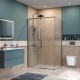Душевой уголок BelBagno Soft Close-1 110x90 SOFT_CLOSE-1-AH-1-110/90-C-GM профиль Оружейная сталь стекло прозрачное